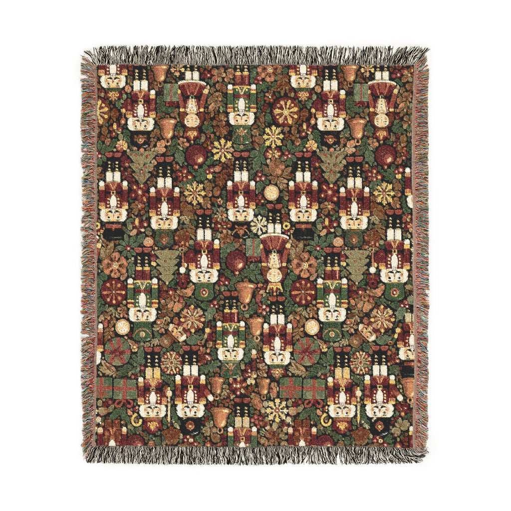 Christmas Nutcracker Woven Blanket - front view
