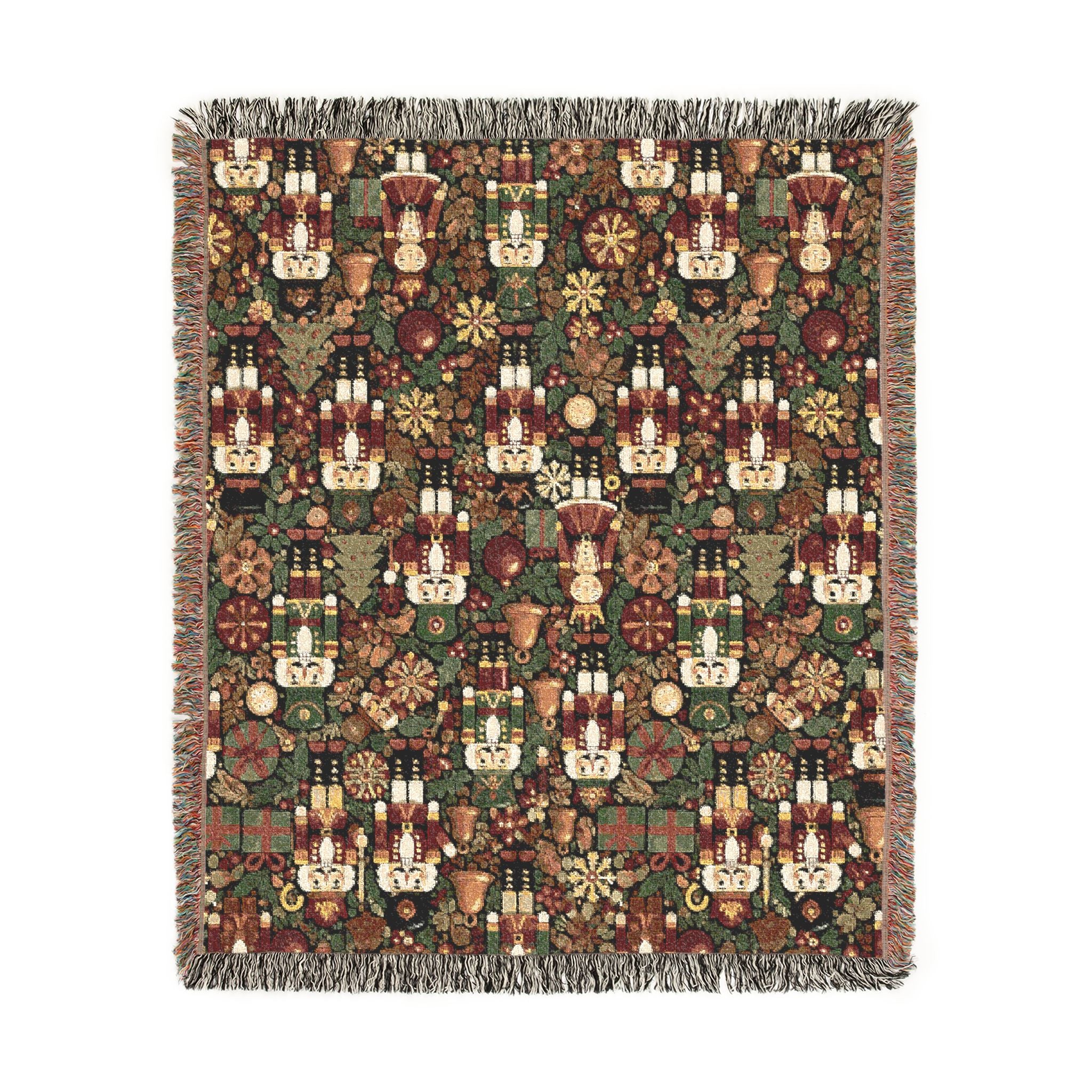 Christmas Nutcracker Woven Blanket - front view