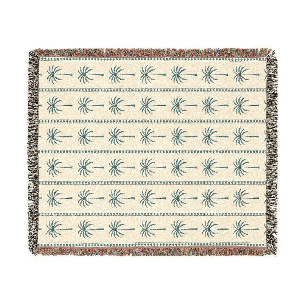 Palm Tree Woven Blanket