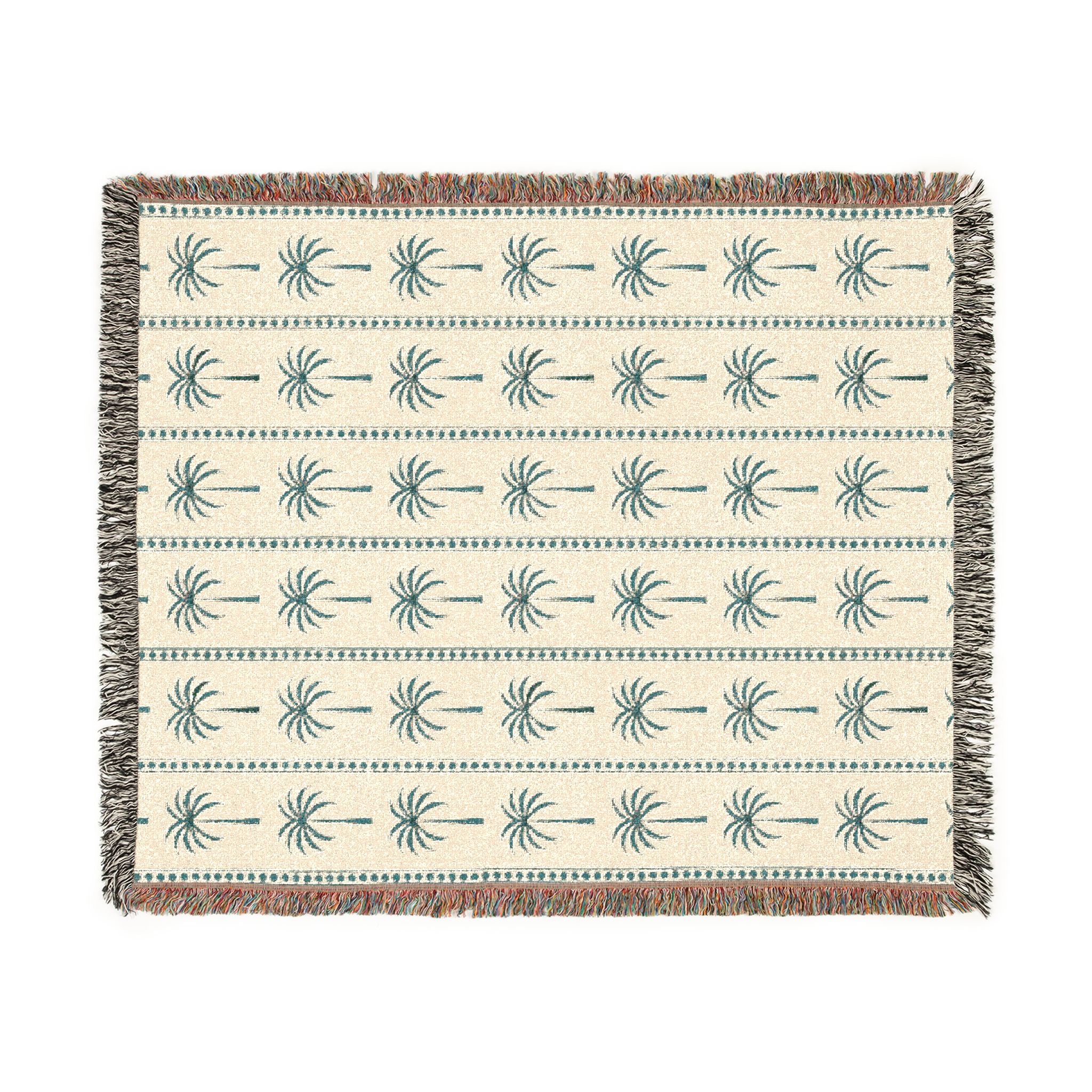 Palm Tree Woven Blanket