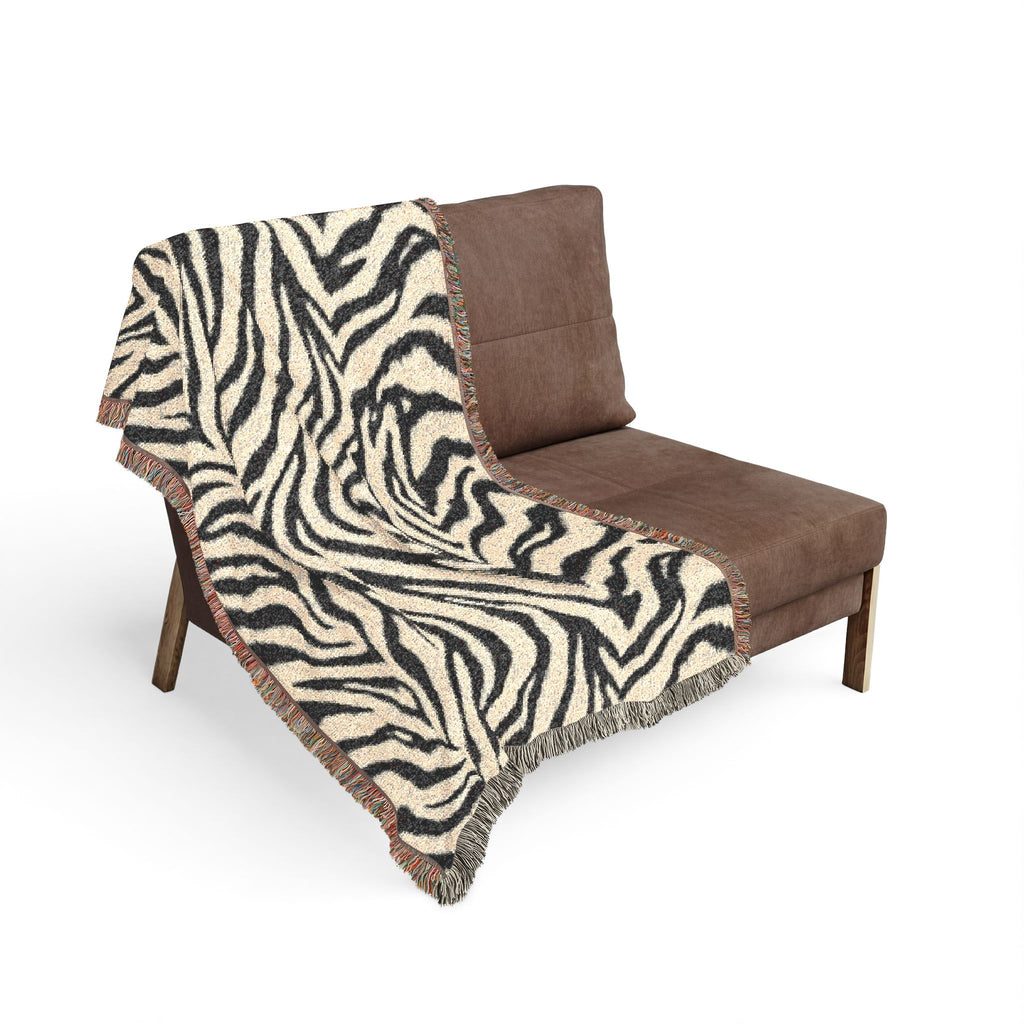 Safari Zebra Woven Blanket