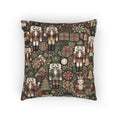 Christmas Nutcracker Woven Pillow - front view