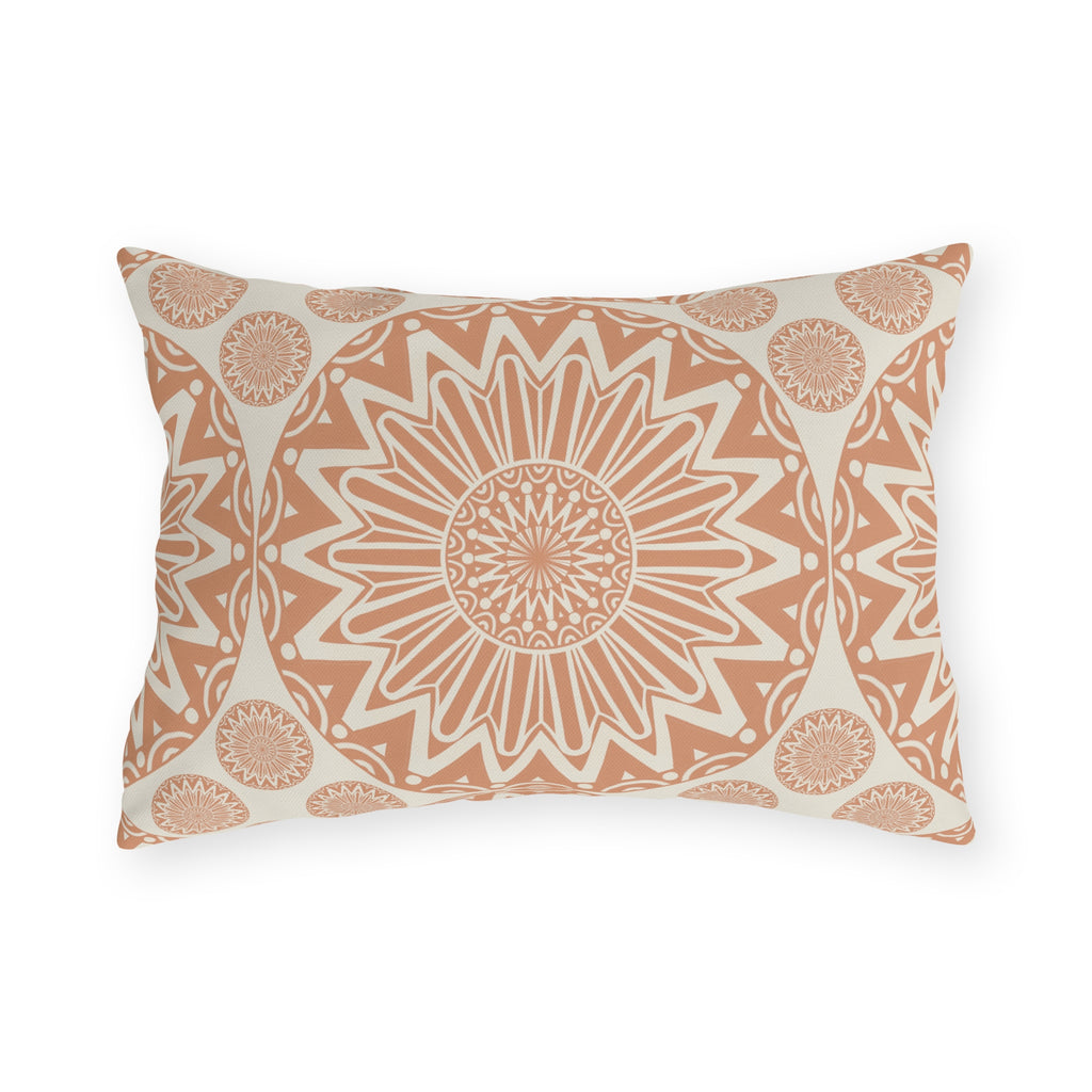 Boho Mandala Outdoor Pillow Beige