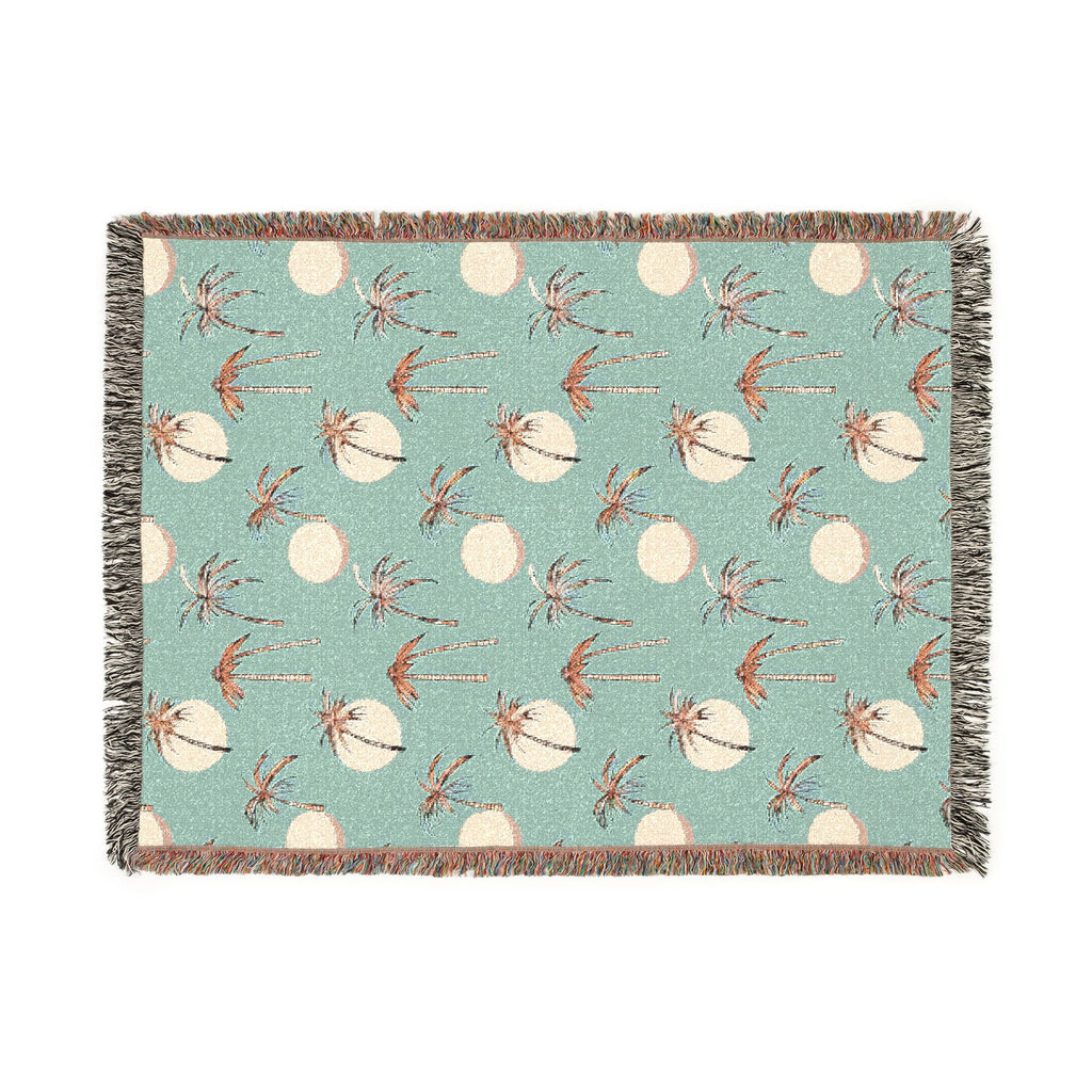 Palm Tree Woven Blanket