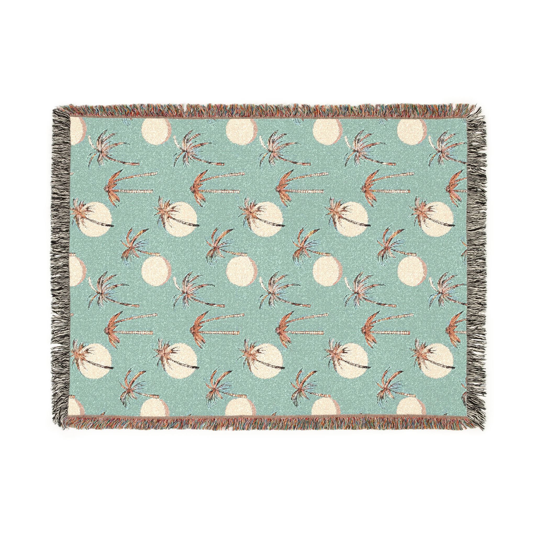 Palm Tree Woven Blanket