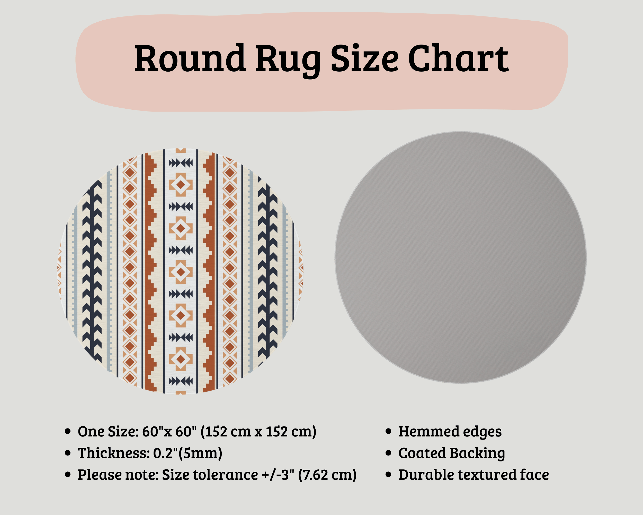 Mexican Boho Round Rug
