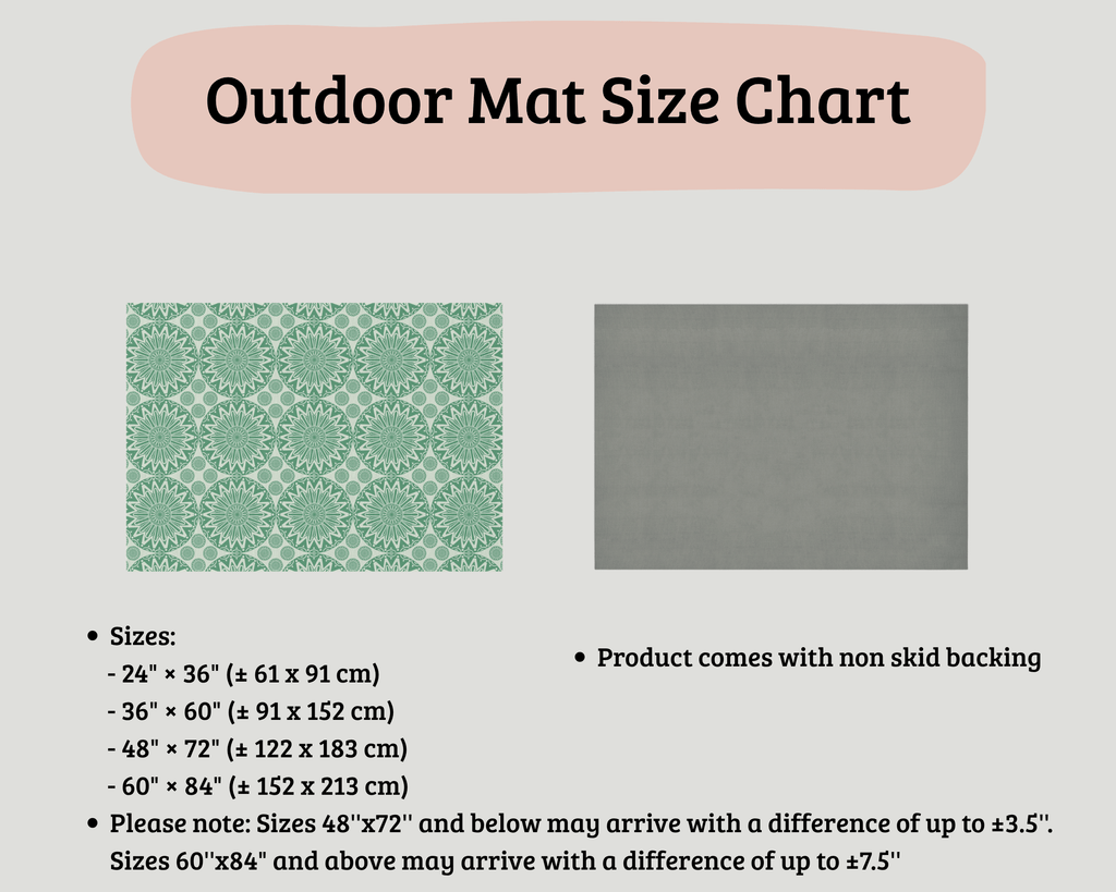 Boho Mandala Outdoor Rug Green