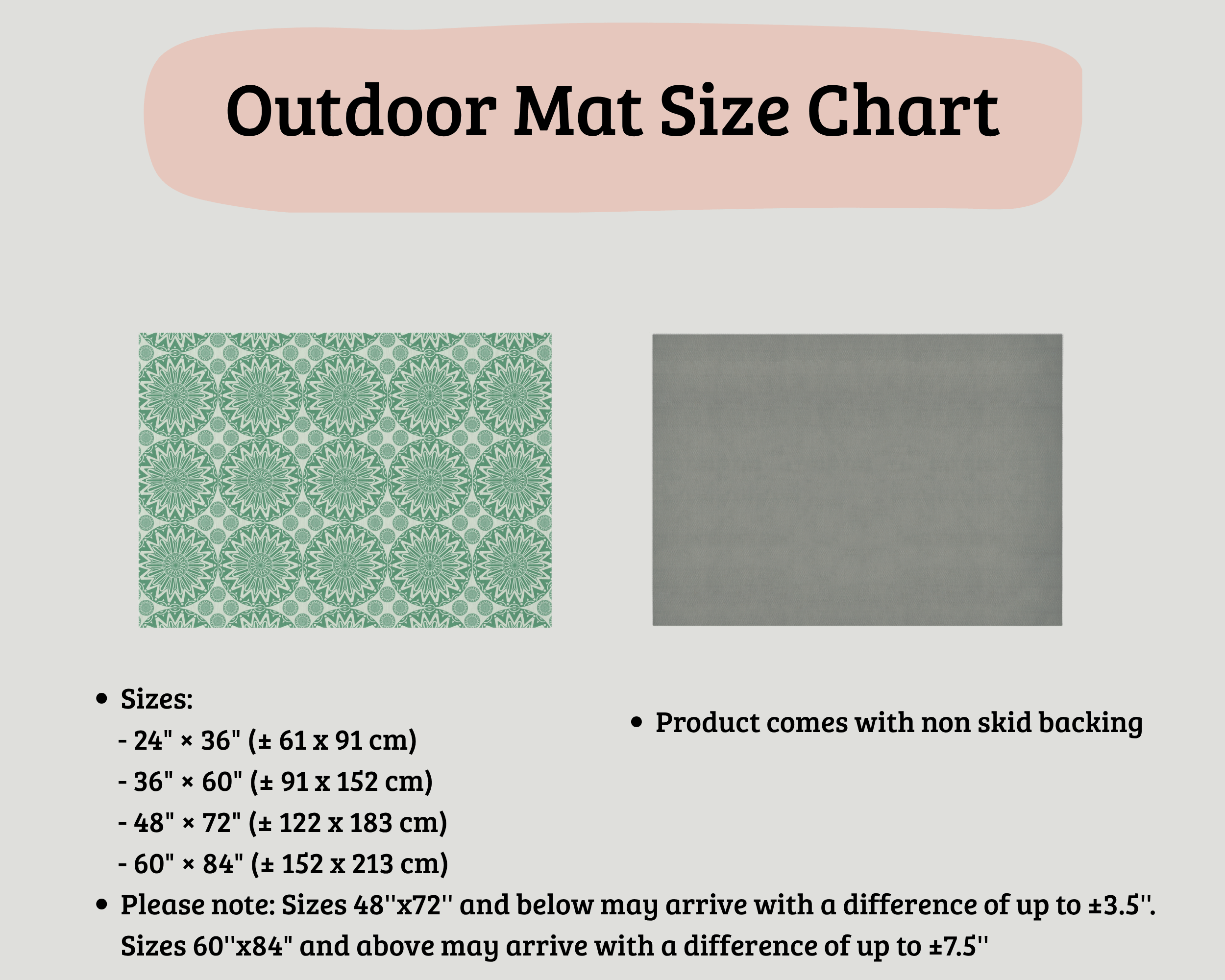 Boho Mandala Outdoor Rug Green