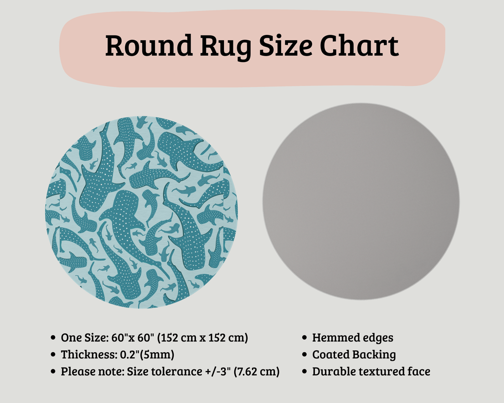 Whale Shark Round Rug