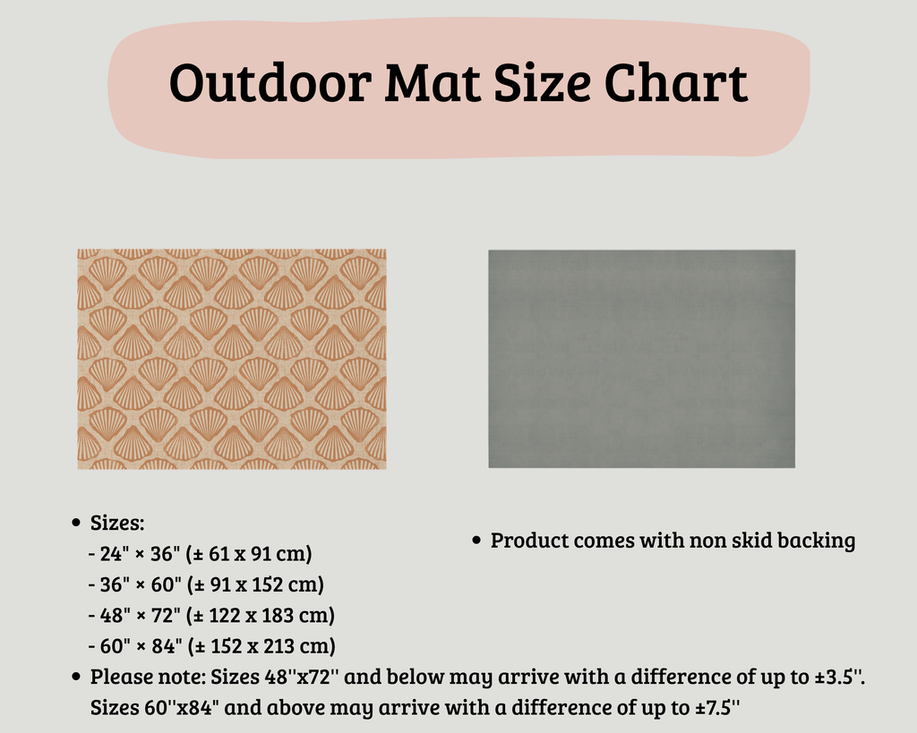 Outdoor Rug - Sea Shell Patio Mat Waterproof