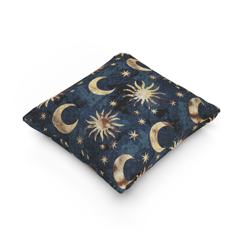 Celestial Boho Woven Pillow