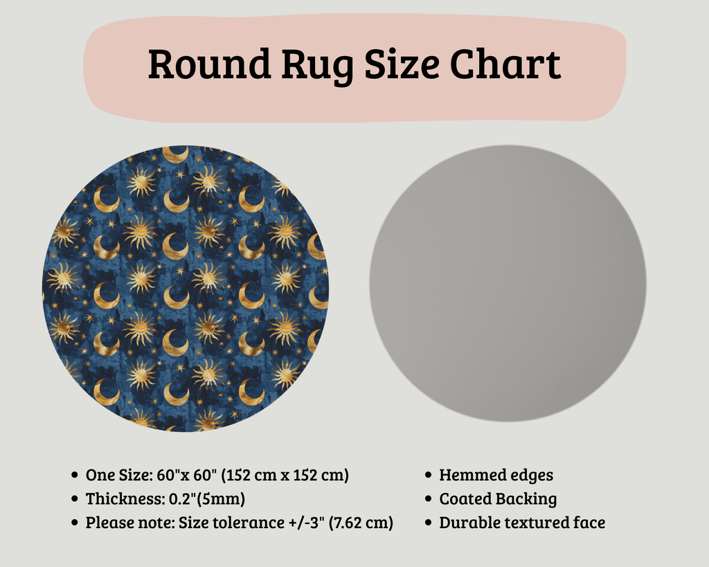 Celestial Boho Round Rug