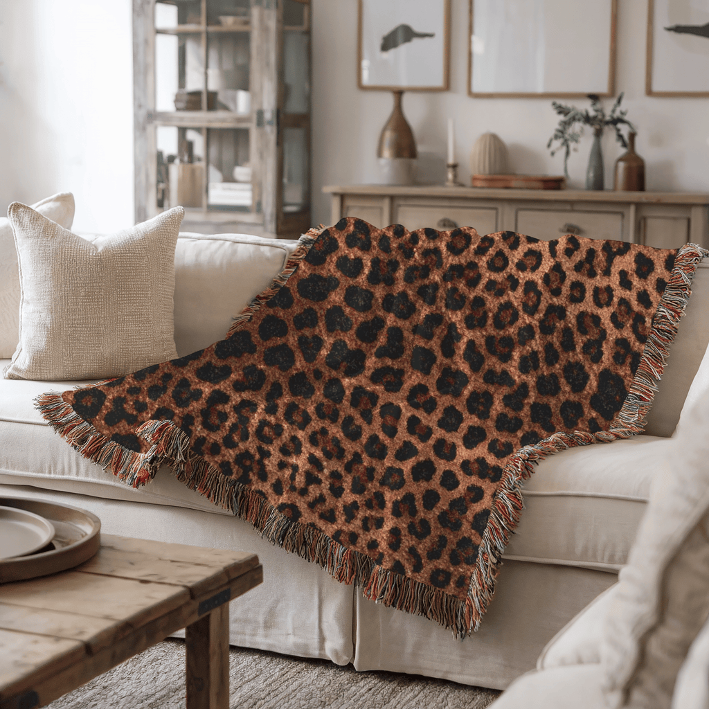 Leopard Woven Blanket