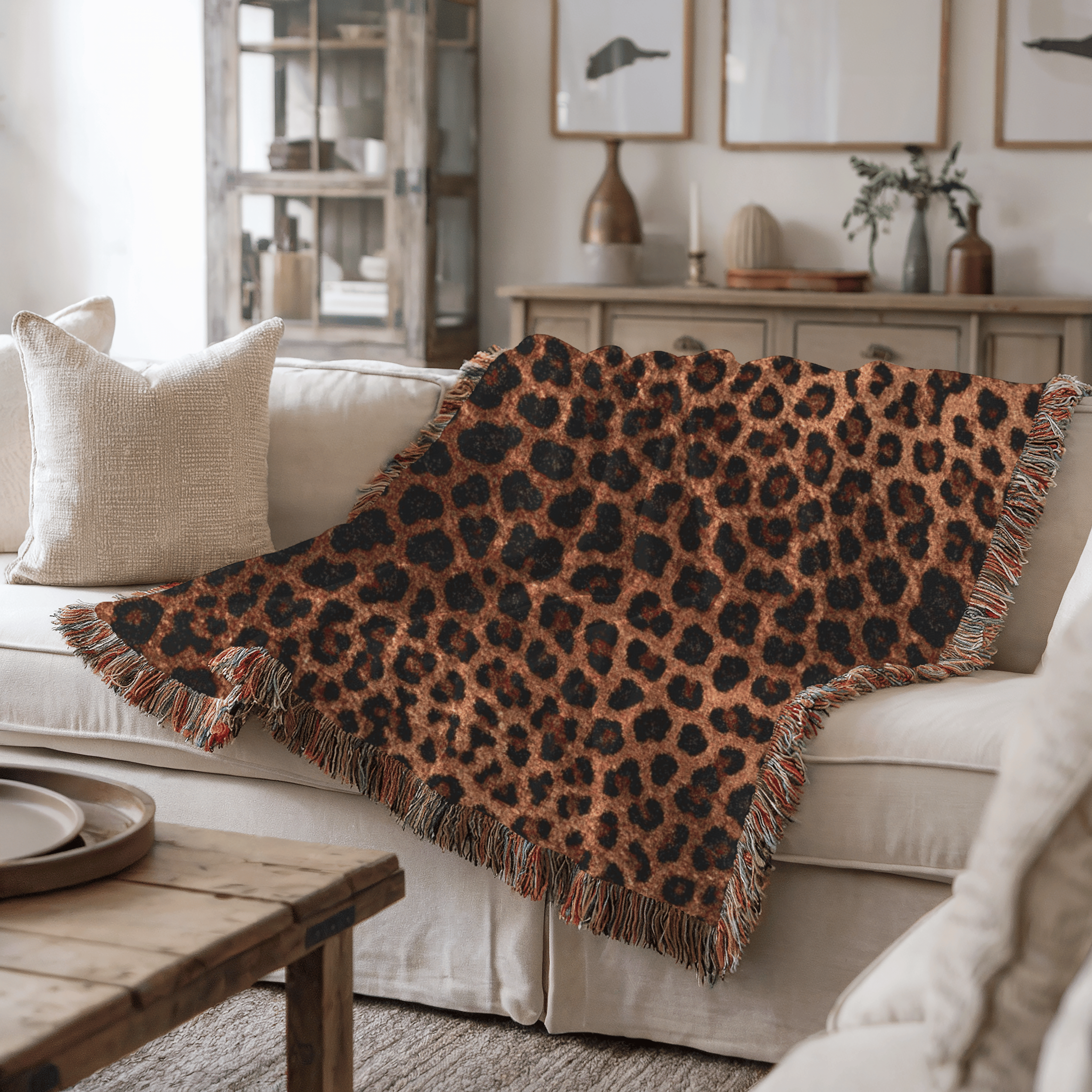 Leopard Woven Blanket