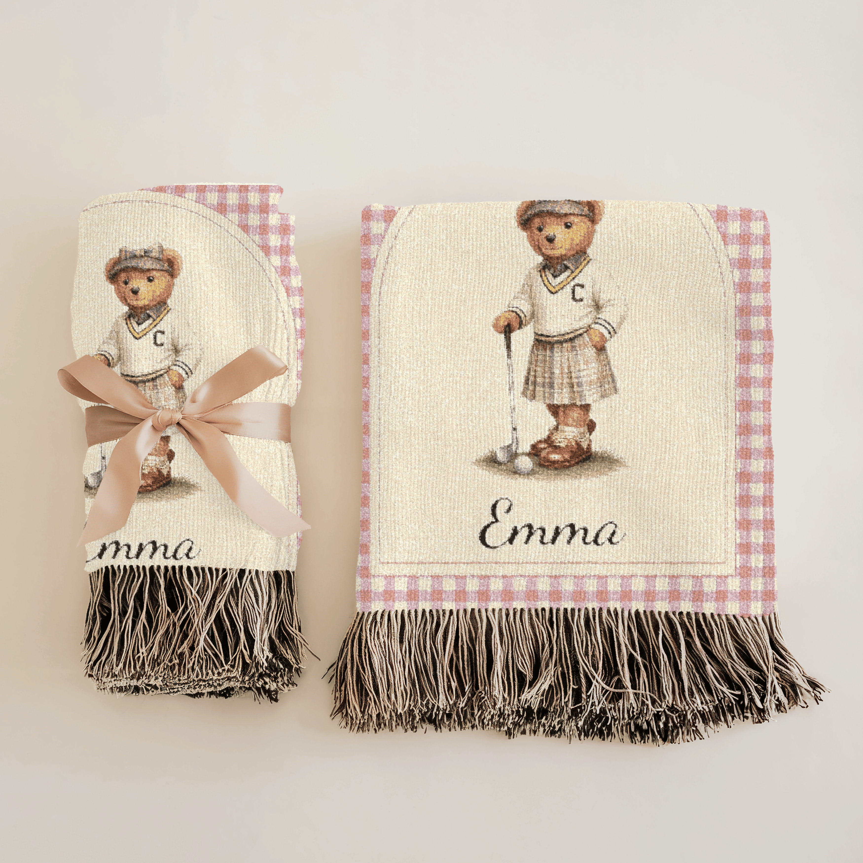 Personalized Baby Blanket Bear