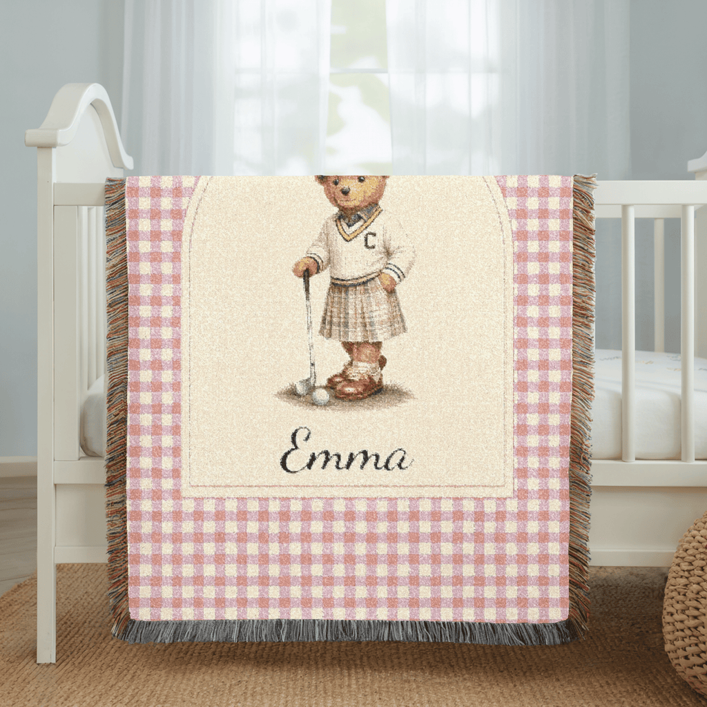 Personalized Baby Blanket Bear