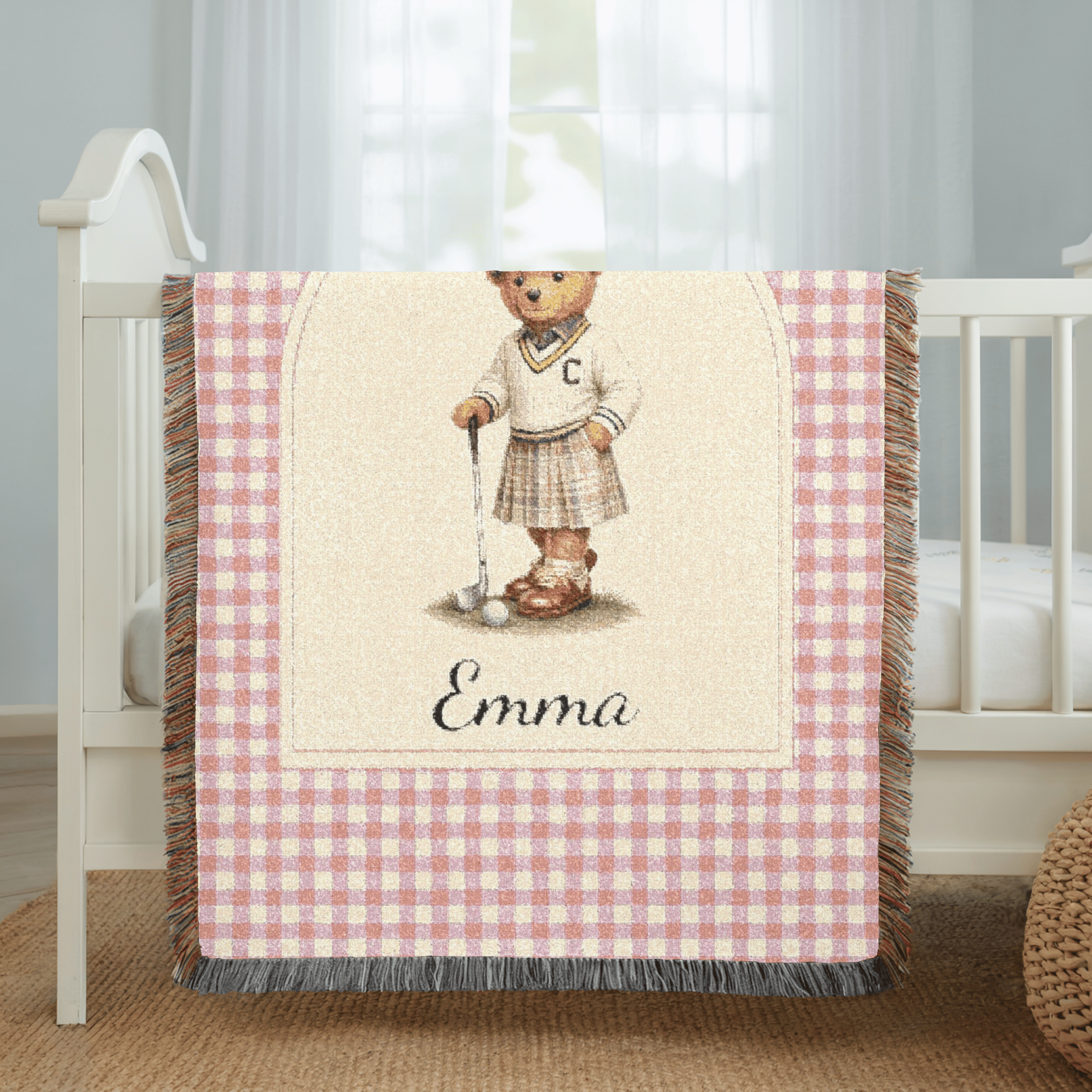 Personalized Baby Blanket Bear
