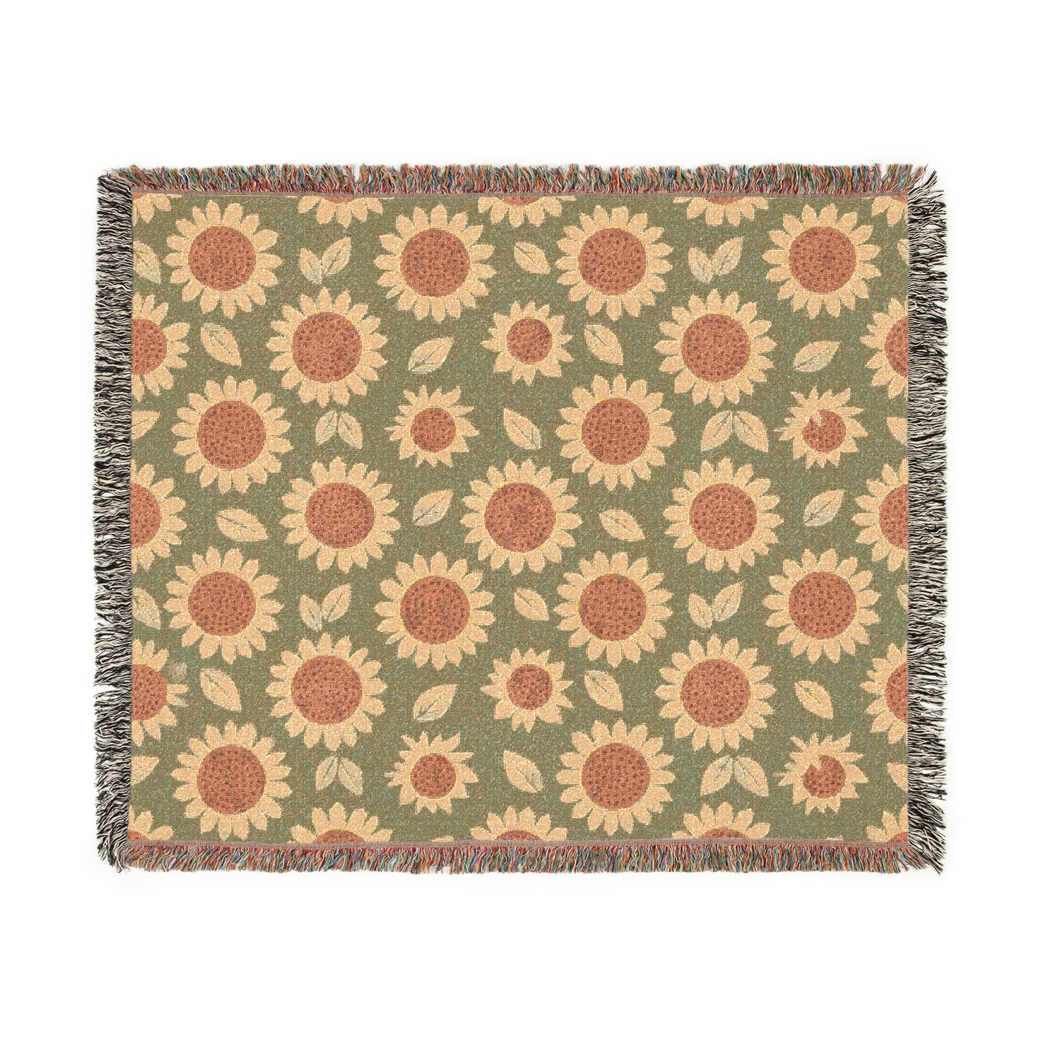 Retro Boho Flower Blanket