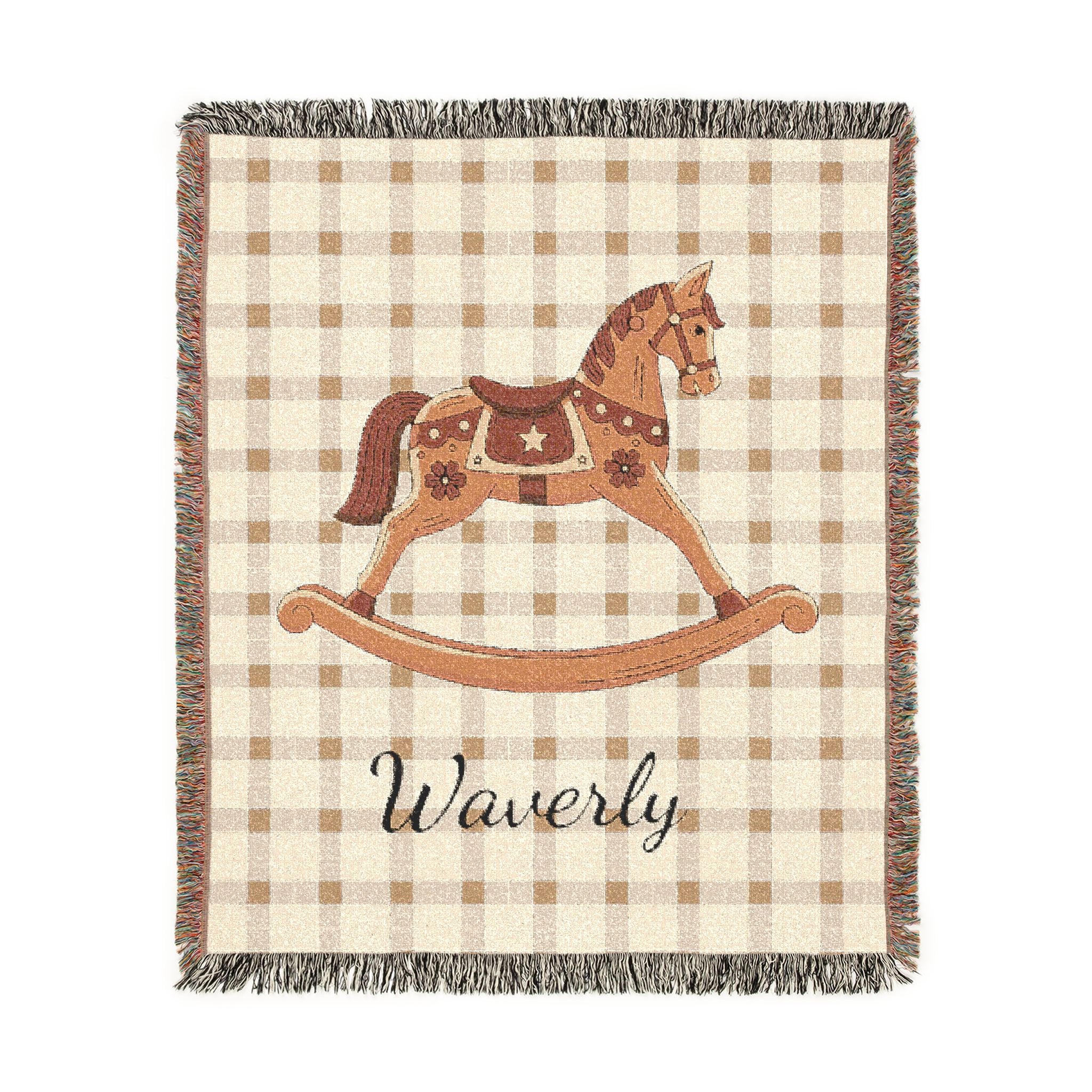 Personalized Baby Blanket Horse