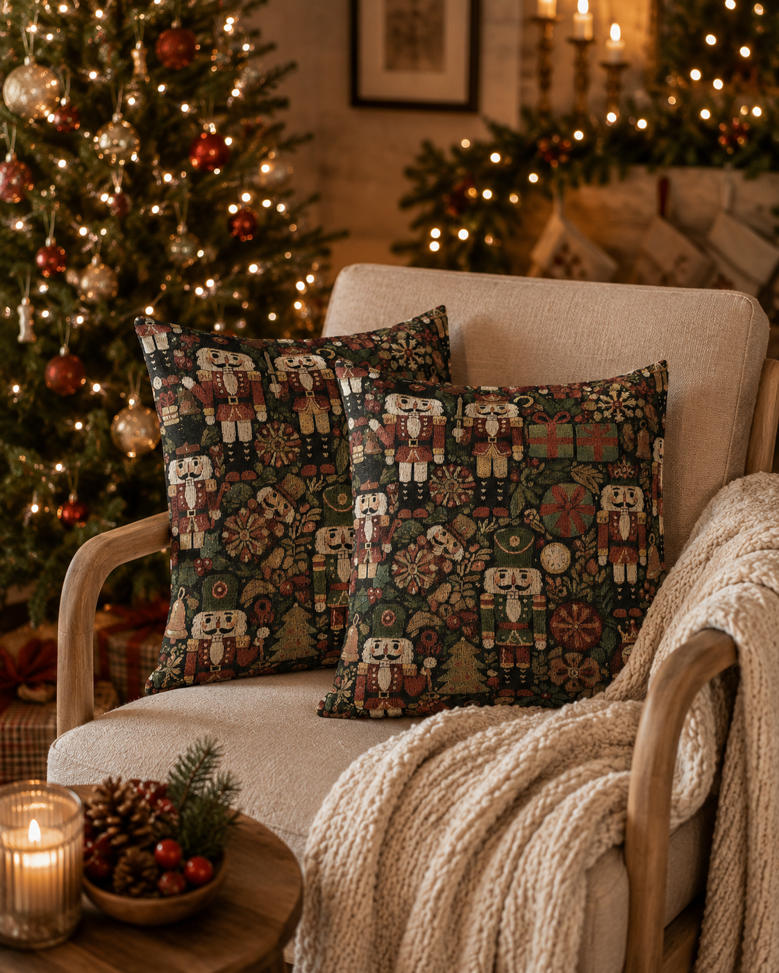 Christmas Nutcracker Woven Pillow - photo 3