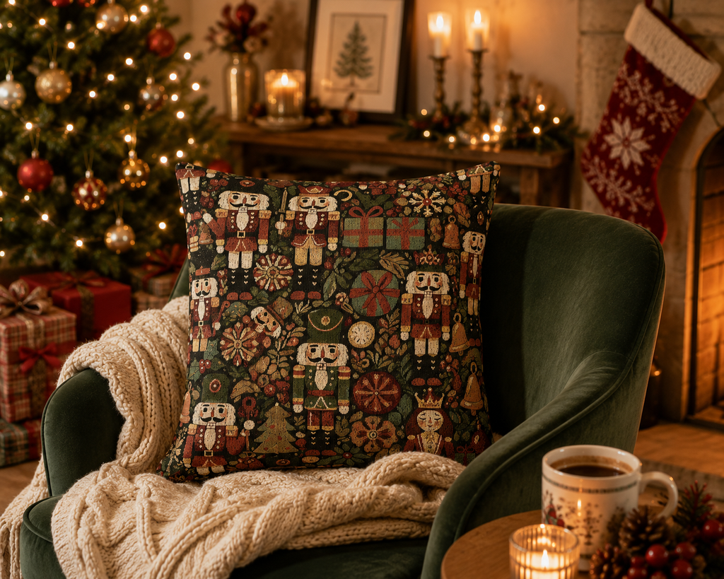 Christmas Nutcracker Woven Pillow - photo 4