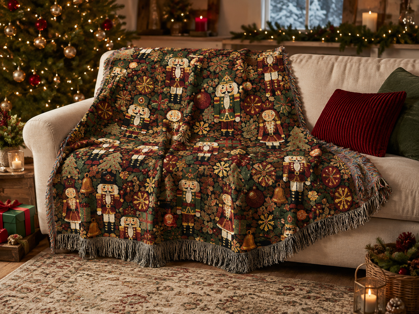 Christmas Nutcracker Woven Blanket - photo 3