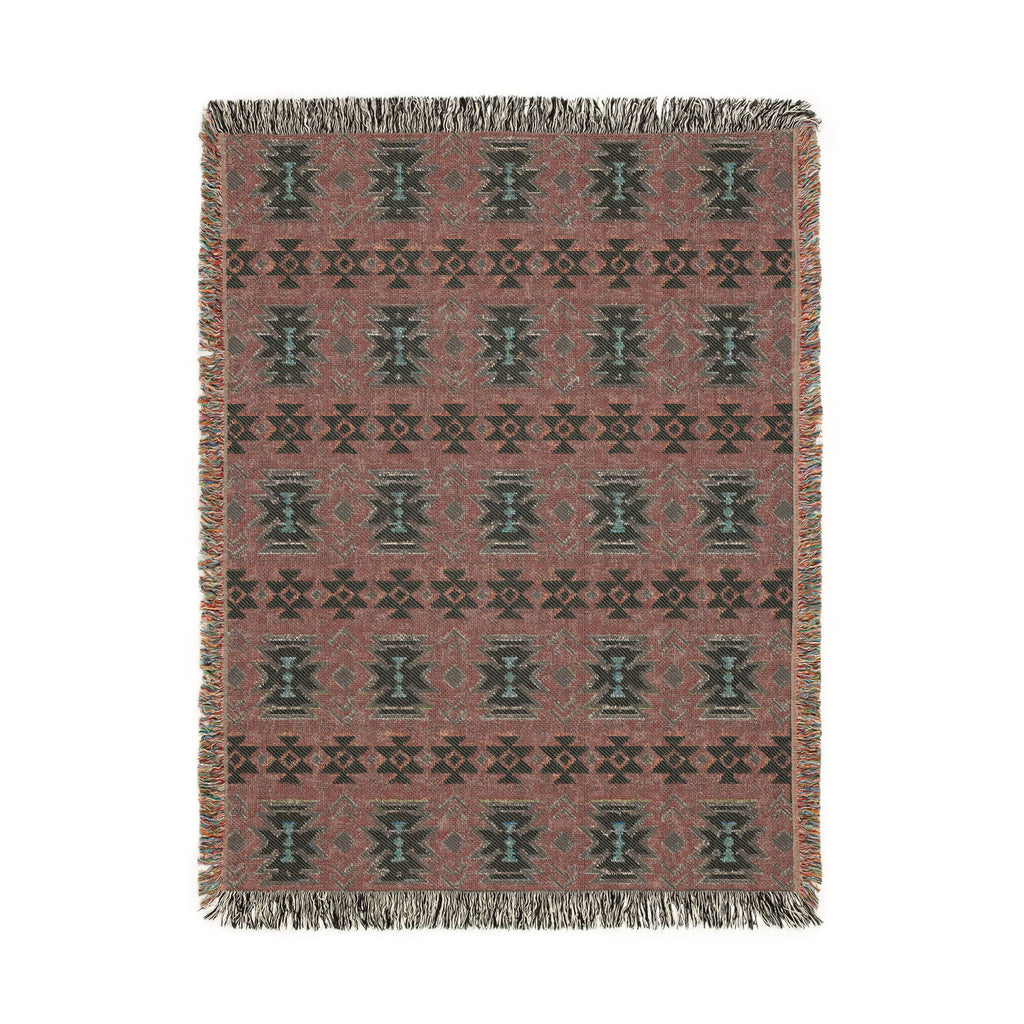 Southwestern Woven Blanket Blue