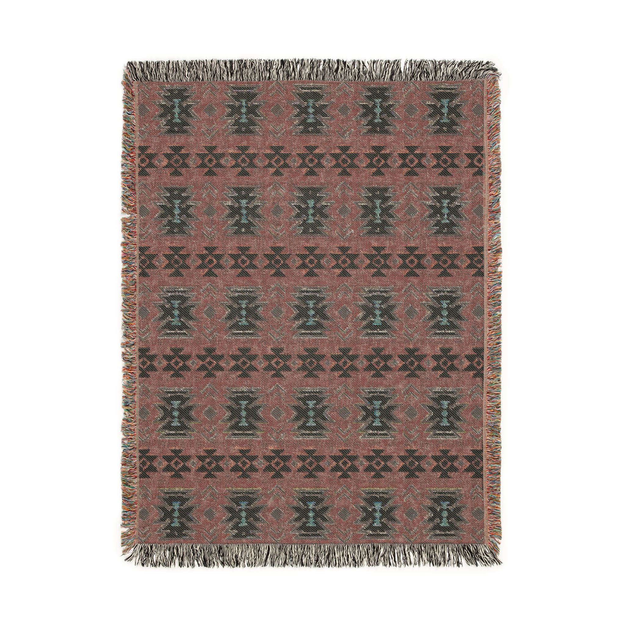 Southwestern Woven Blanket Blue
