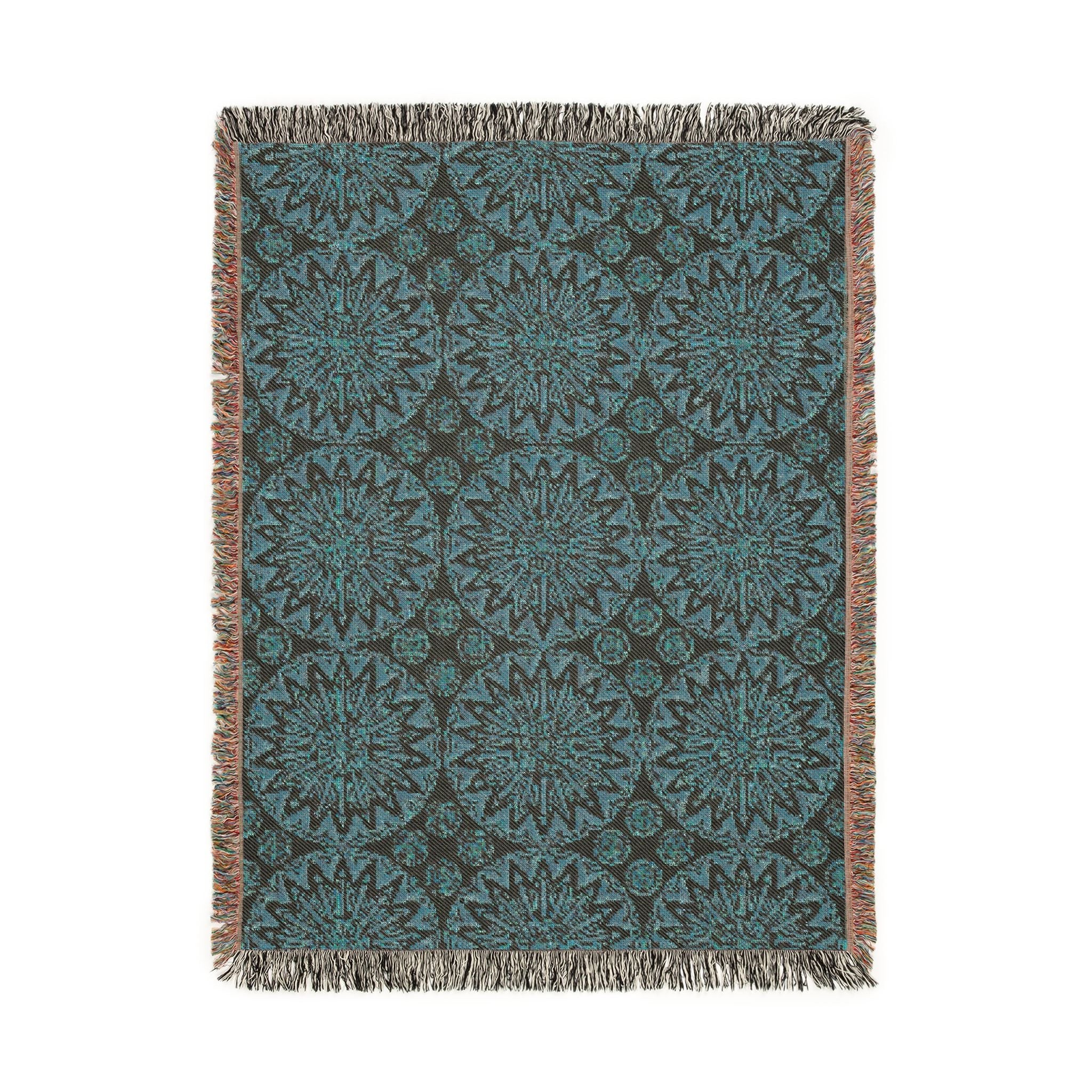 Boho Mandala Woven Blanket Beige