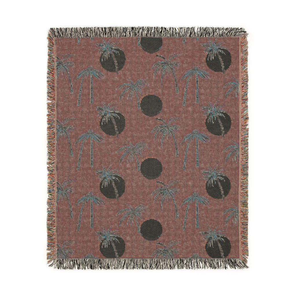 Palm Tree Woven Blanket