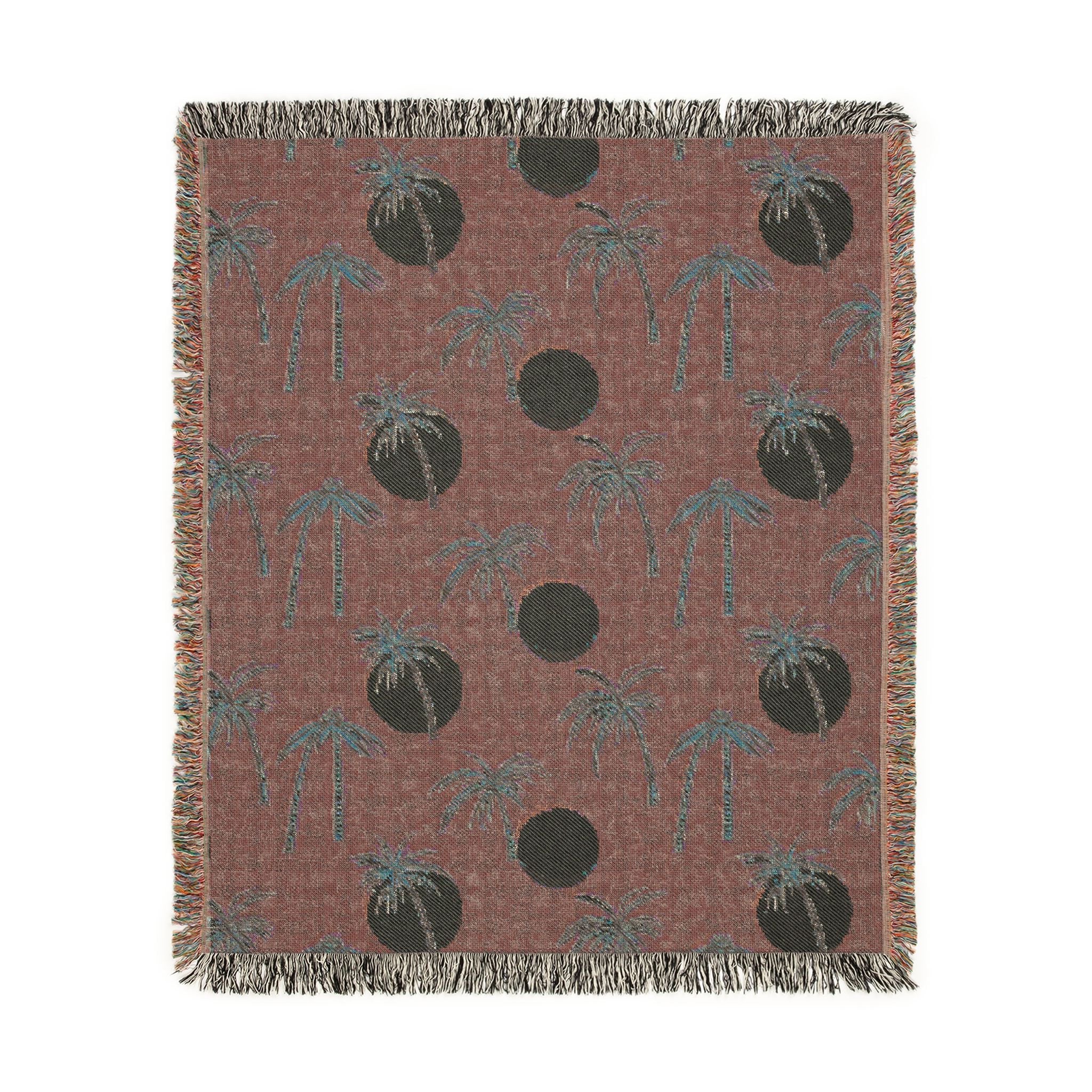 Palm Tree Woven Blanket