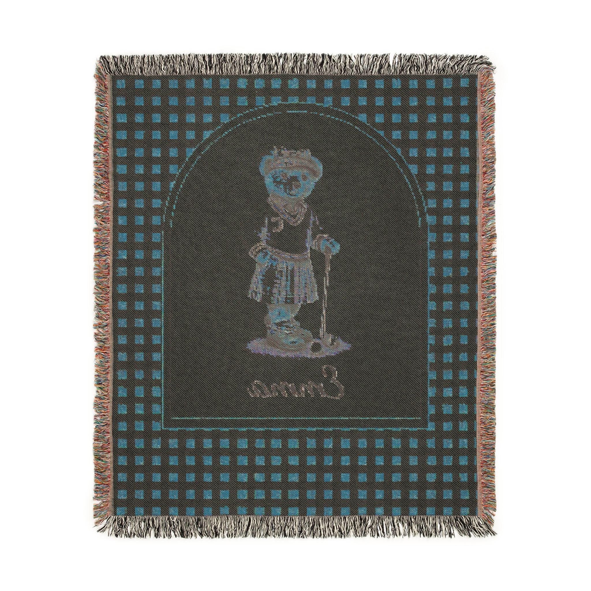 Personalized Woven Baby Blanket Bear