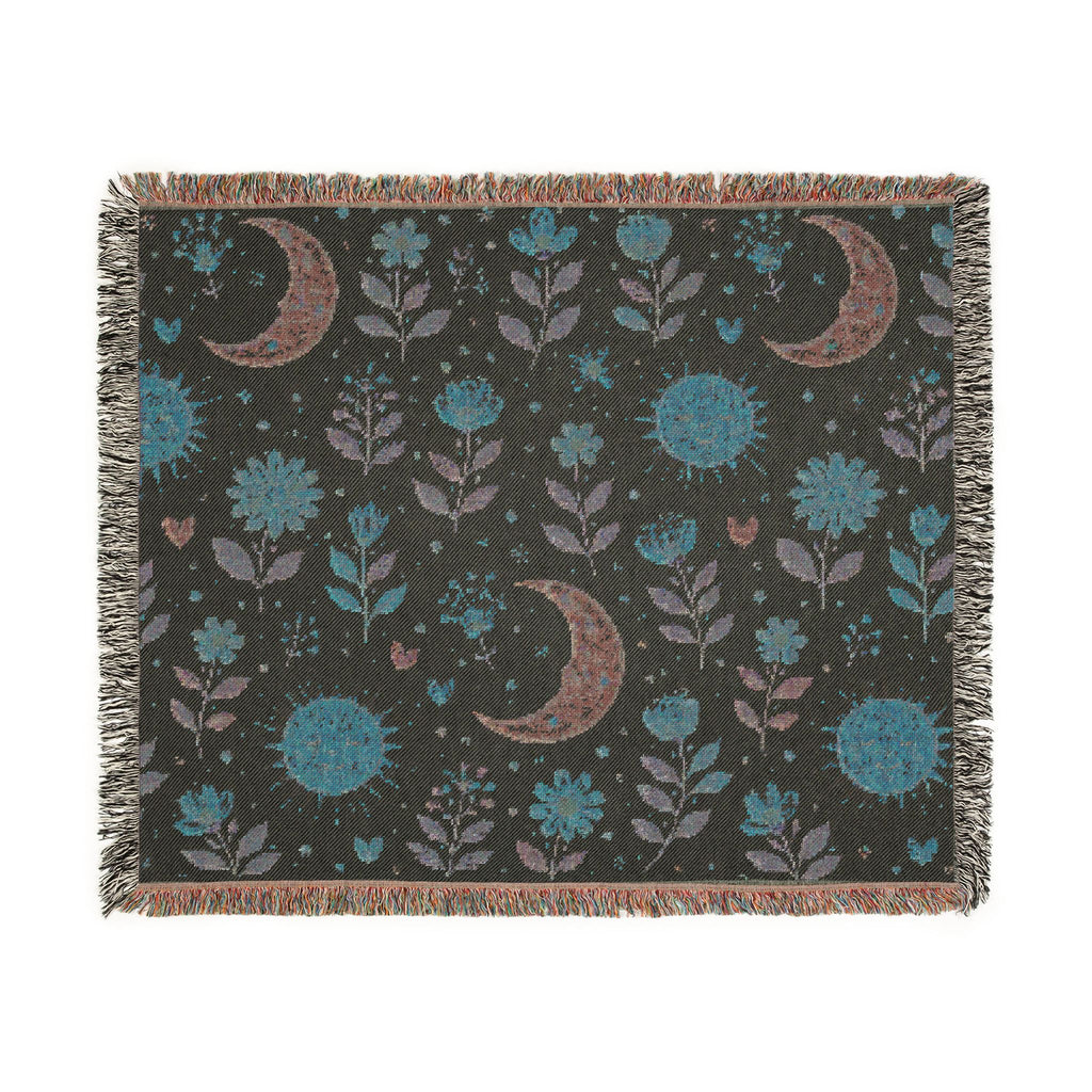 Boho Sun Moon Woven Blanket
