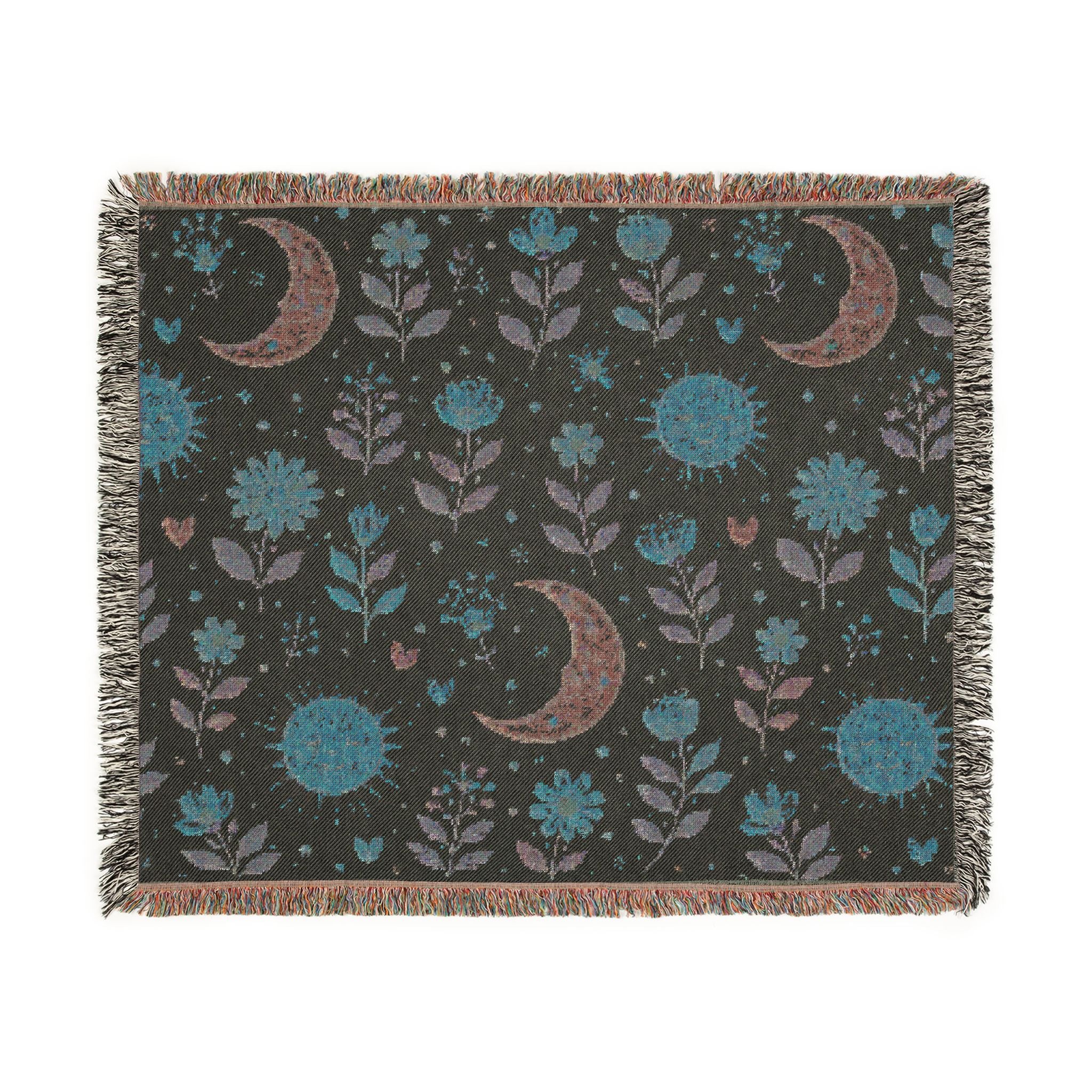 Boho Sun Moon Woven Blanket