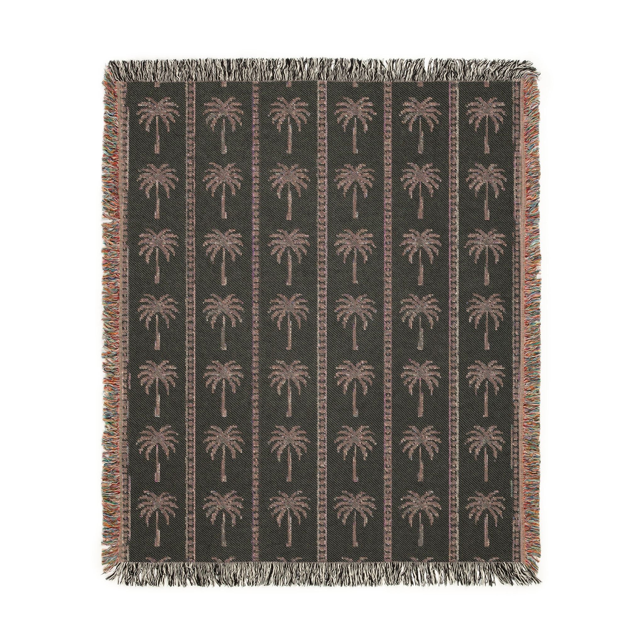 Palm Tree Woven Blanket
