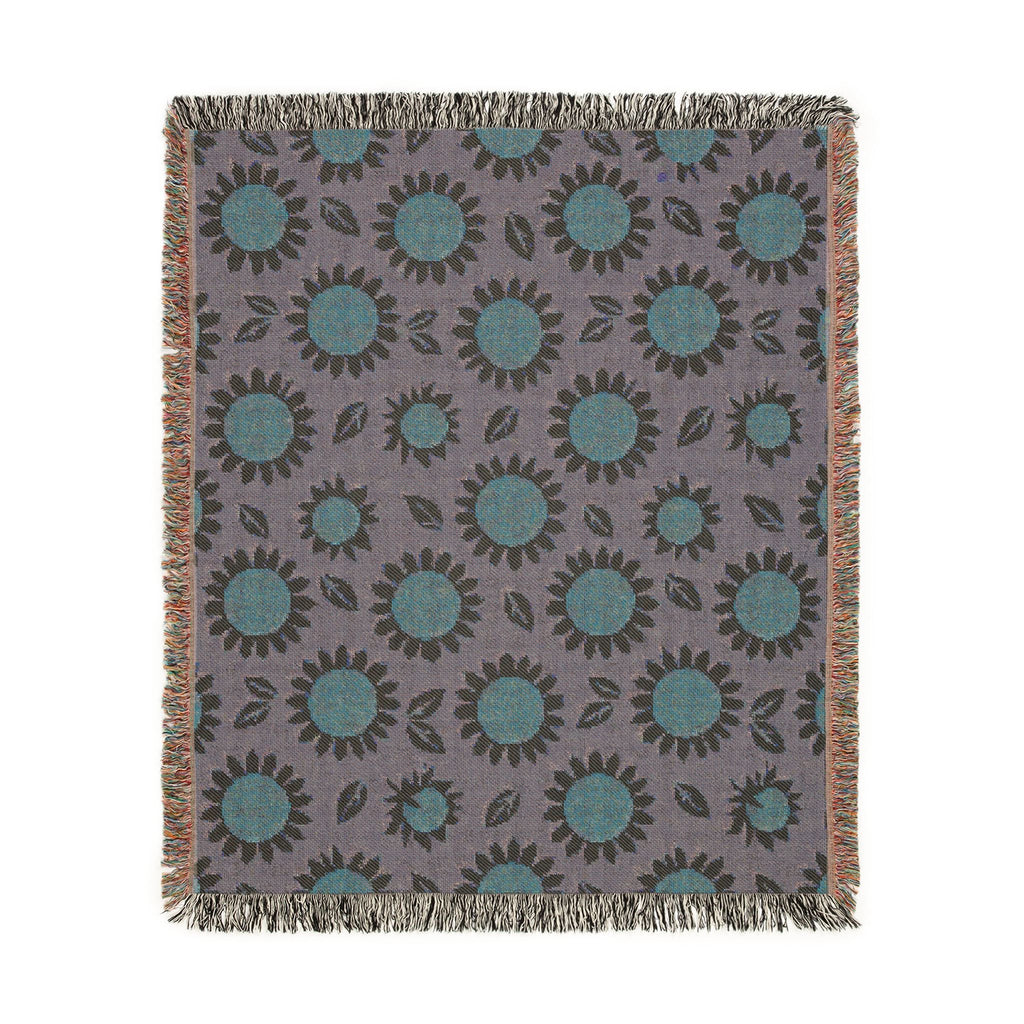 Retro Flower Woven Blanket
