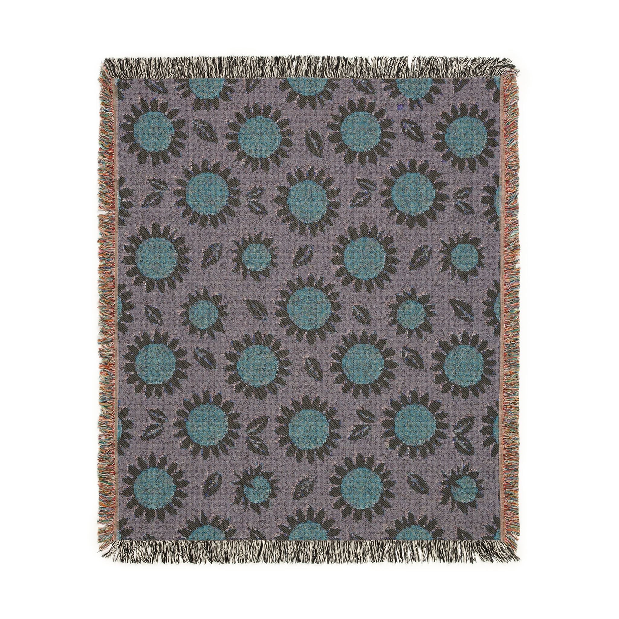 Retro Flower Woven Blanket