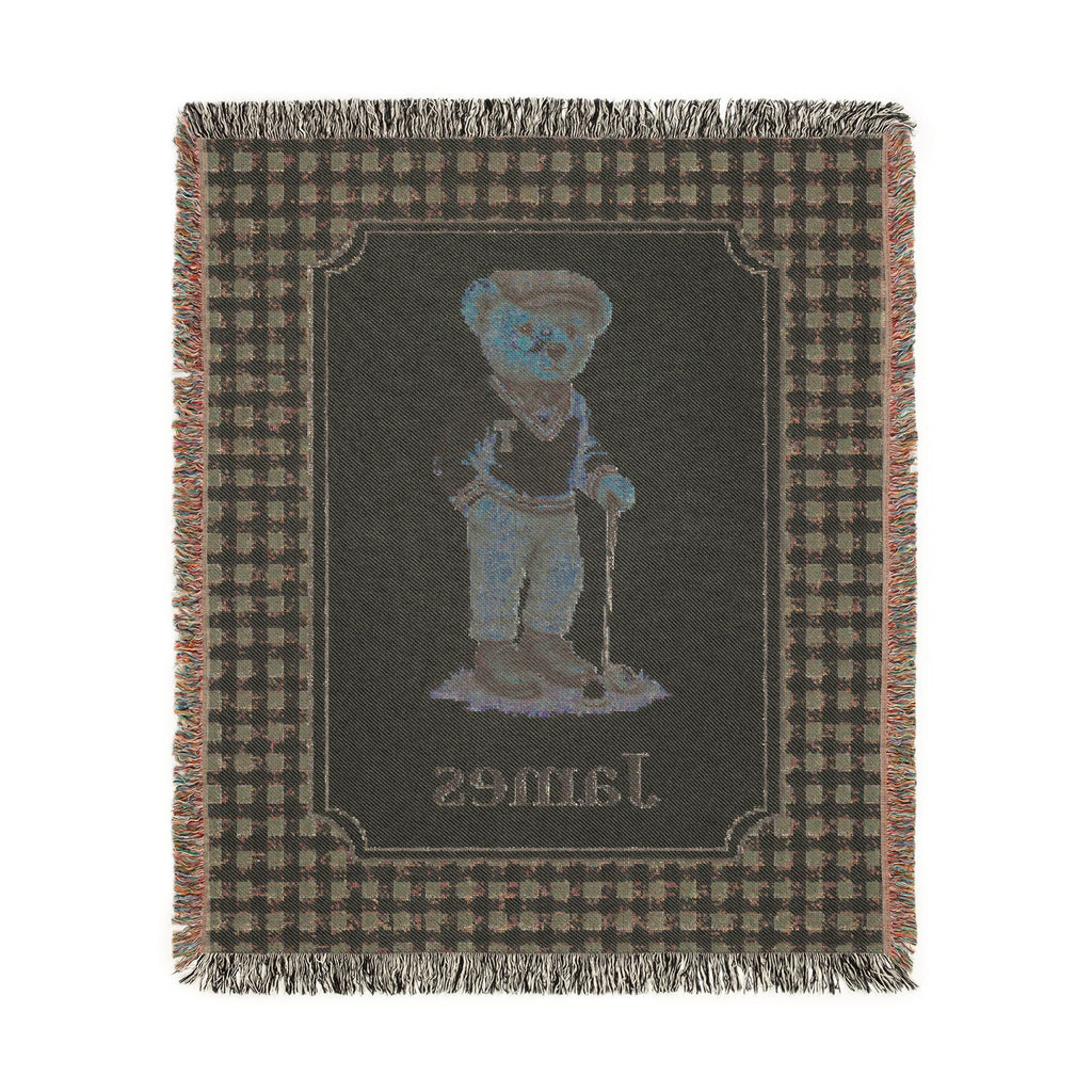 Personalized Woven Baby Blanket Bear