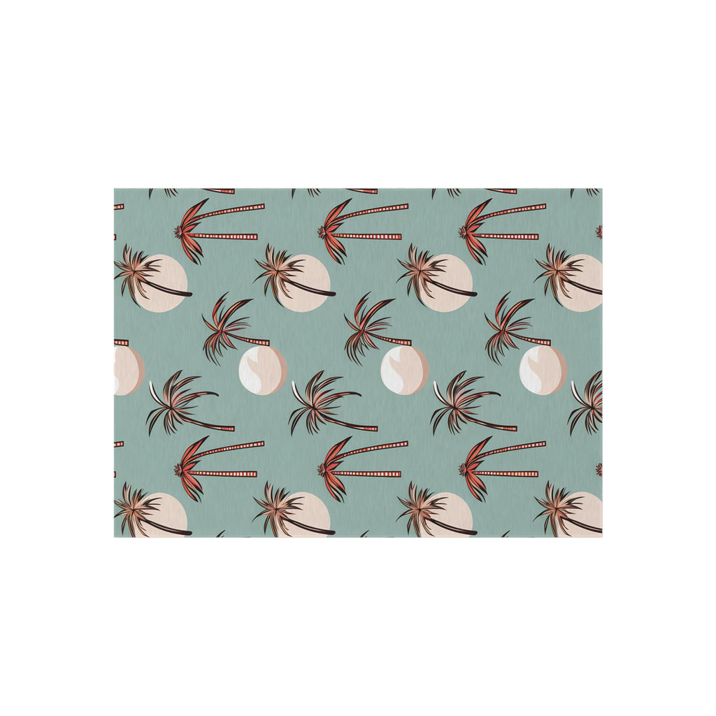 Boho Outdoor Rug Palm Tree