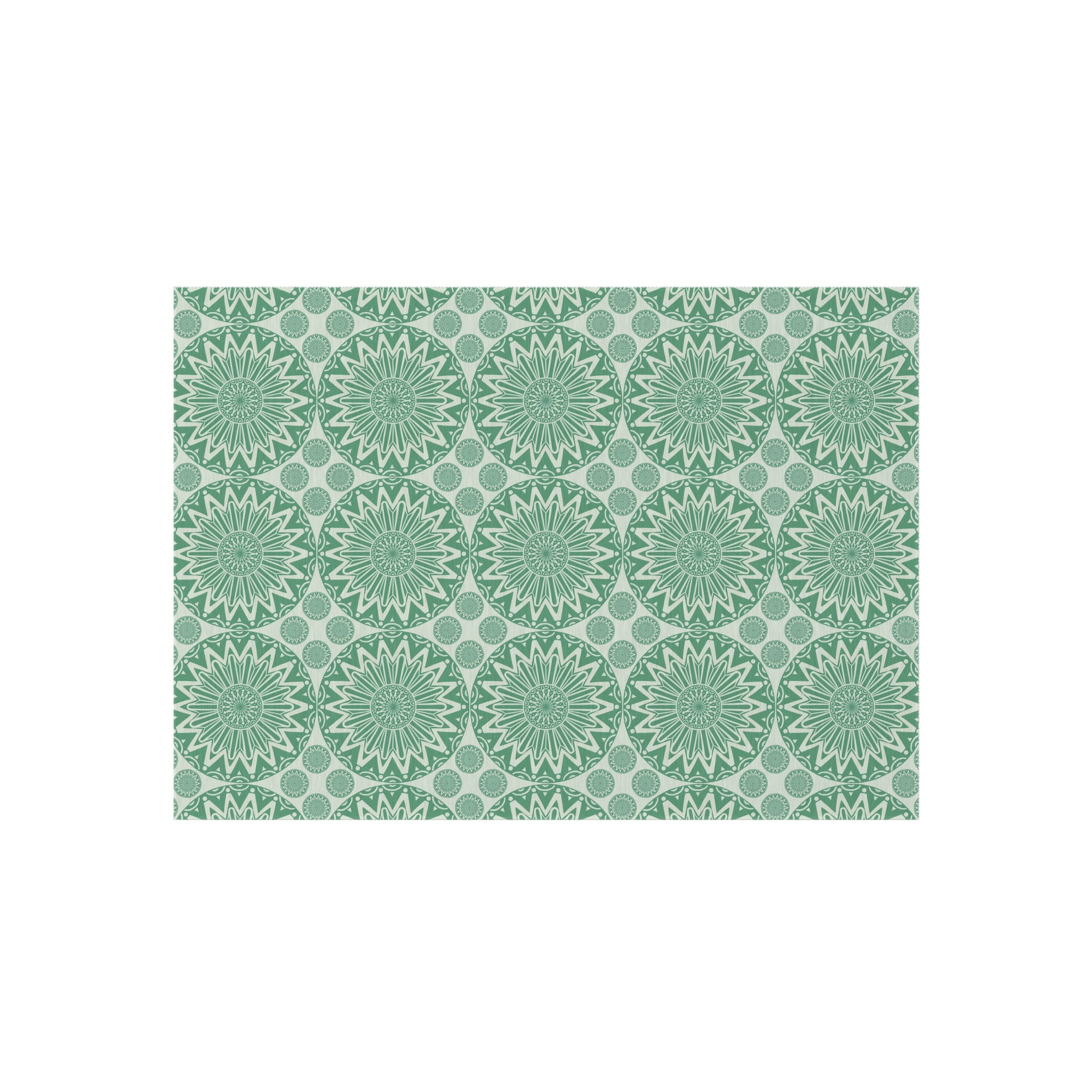 Boho Mandala Outdoor Rug Green