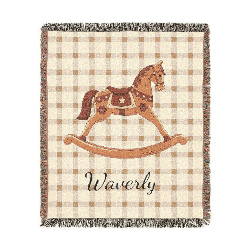 Personalized Baby Blanket Horse
