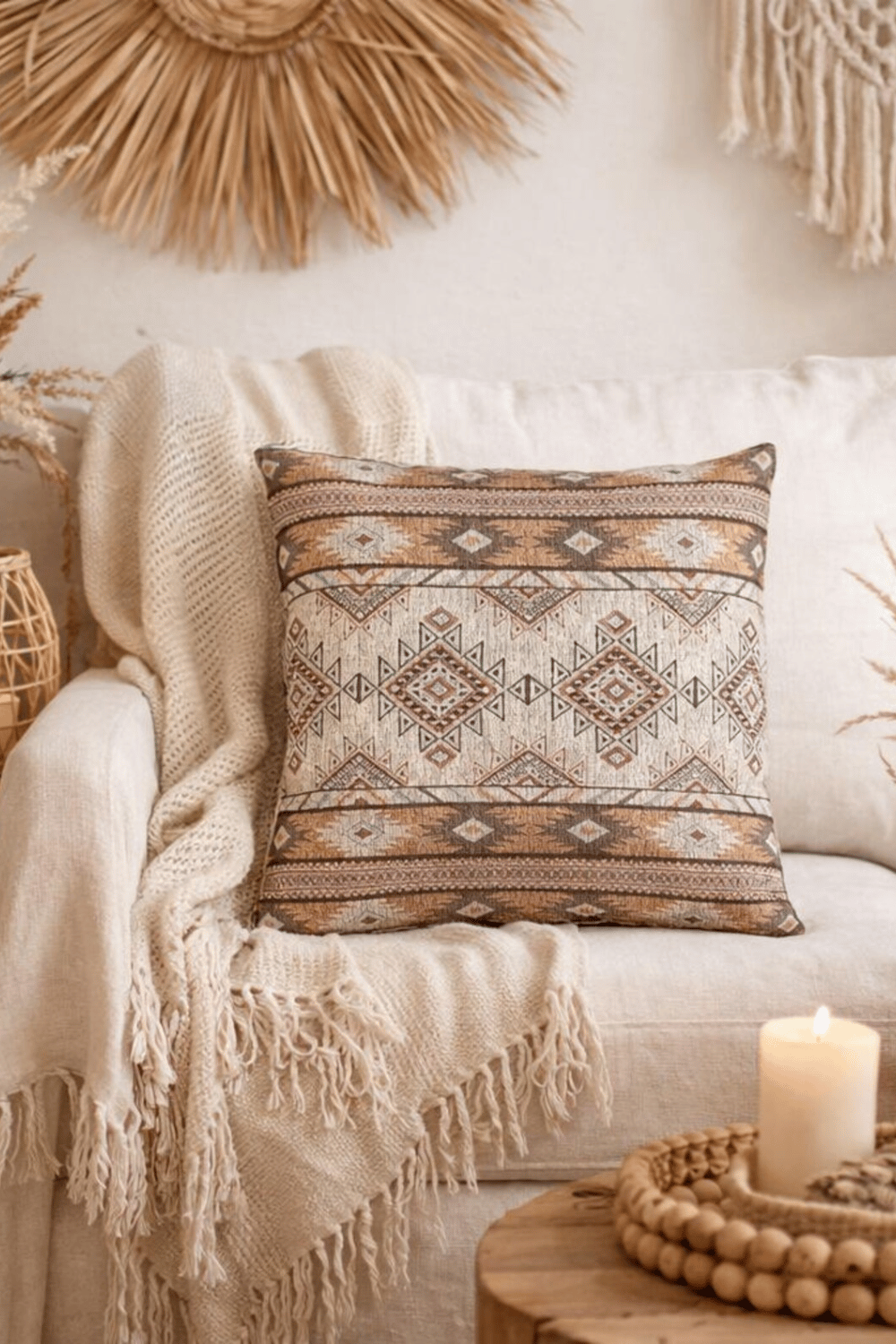 Boho Aztec Woven Pillow - photo 2