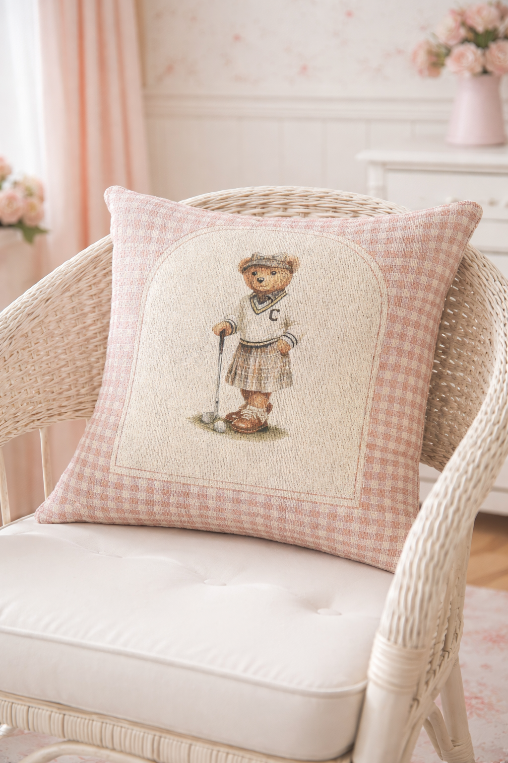 Teddy Bear Woven Baby Pillow - photo 3