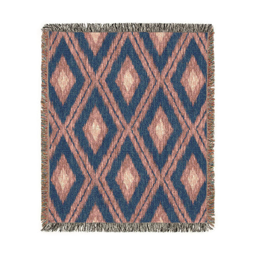 Boho Aztec Woven Blanket (v2) - front view