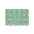 Boho Mandala outdoor rug in sage green and cream with a repeating mandala pattern, shown flat