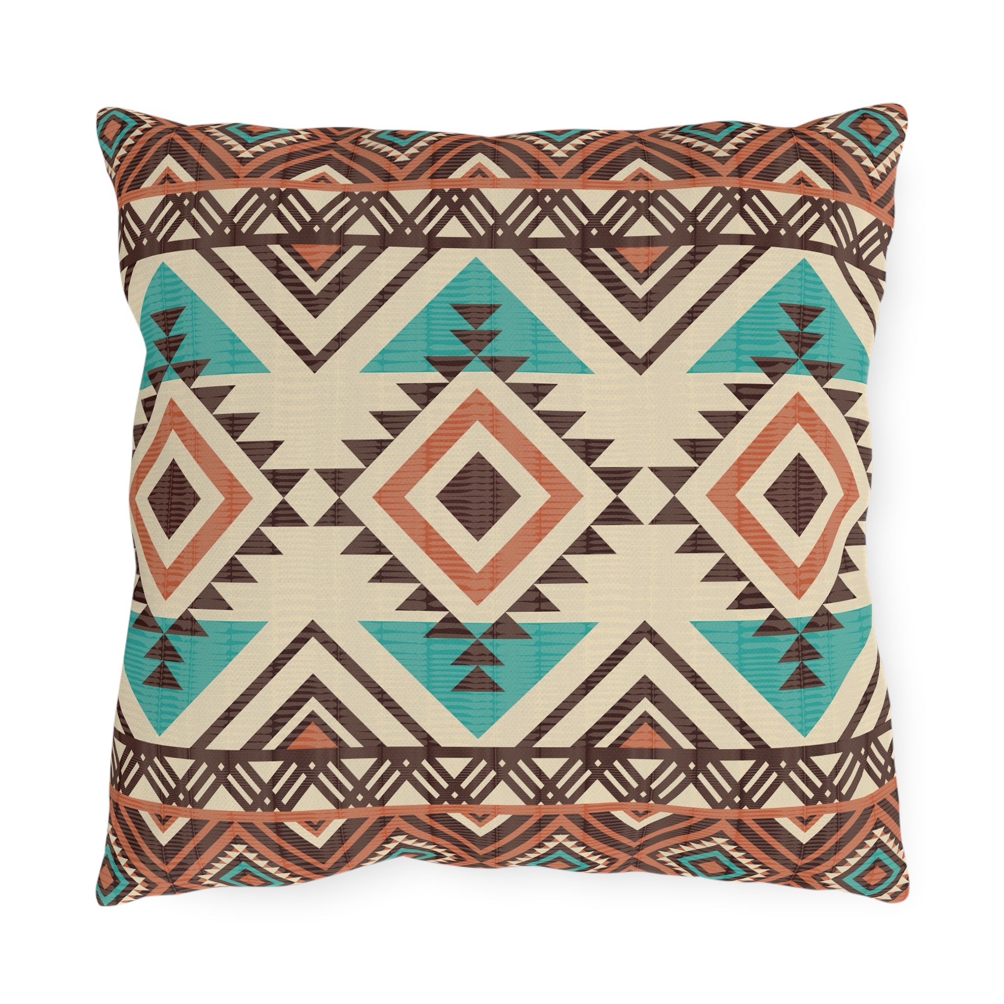 Boho Mexican Outdoor Pillow - front view