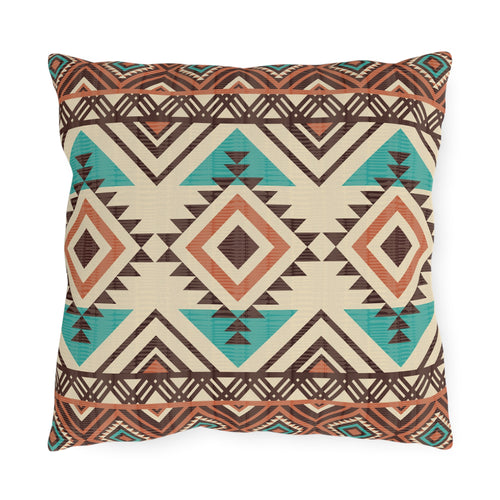 Boho Mexican Outdoor Pillow - front view