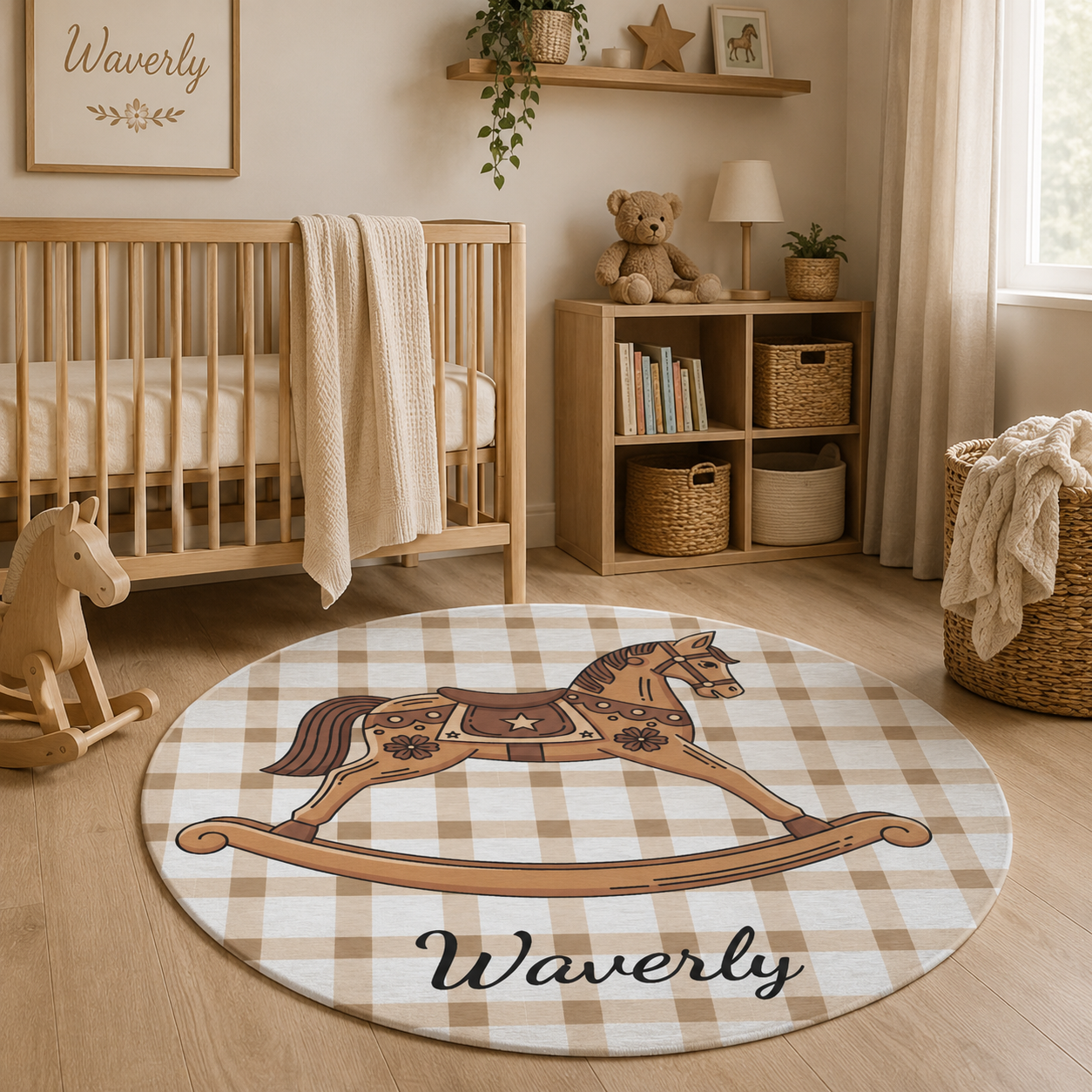 Personalized Round Rug Horse - photo 3