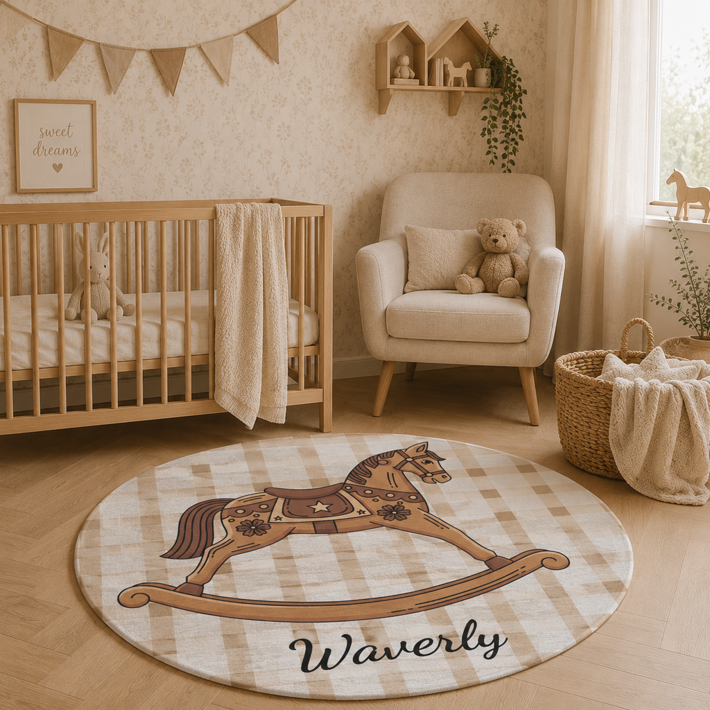 Personalized Round Rug Horse - photo 5