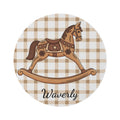 Personalized Round Rug Horse - front view